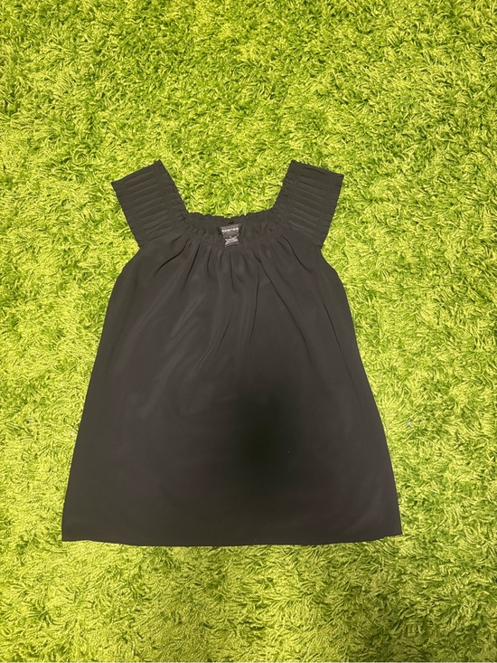 Spense Tops - Spense Black Pleated Strap Tank
